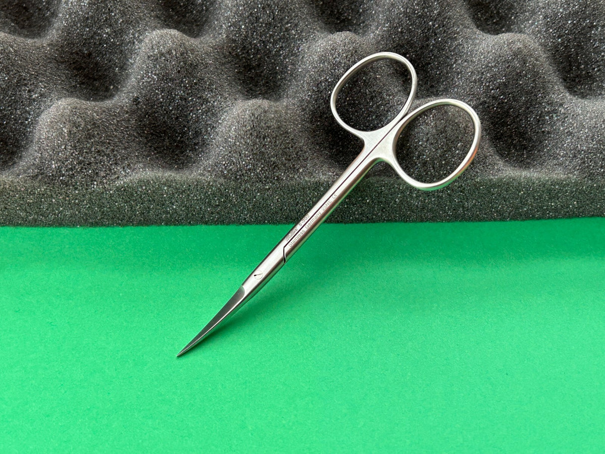 Miltex Surgical 4" Iris Scissors, Curved, Sharp Tip