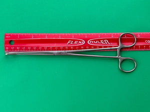 V.Mueller Surgical 9-3/4" Straight Foerster Sponge Forceps, Serrated Jaw