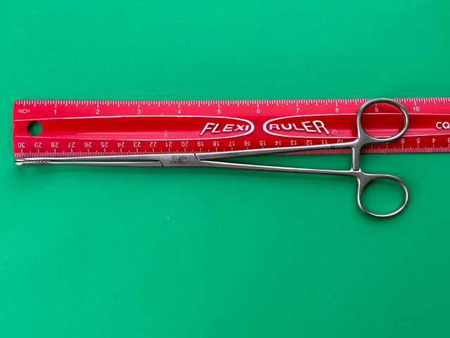 V.Mueller Surgical 9-3/4" Straight Foerster Sponge Forceps, Serrated Jaw