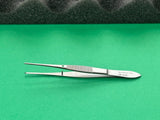 Symmetry Surgical Forceps; Iris; Straight; Extremely Delicate; 1x2 Teeth