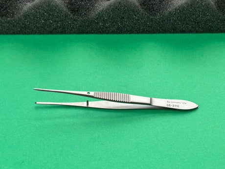 Symmetry Surgical Forceps; Iris; Straight; Extremely Delicate; 1x2 Teeth