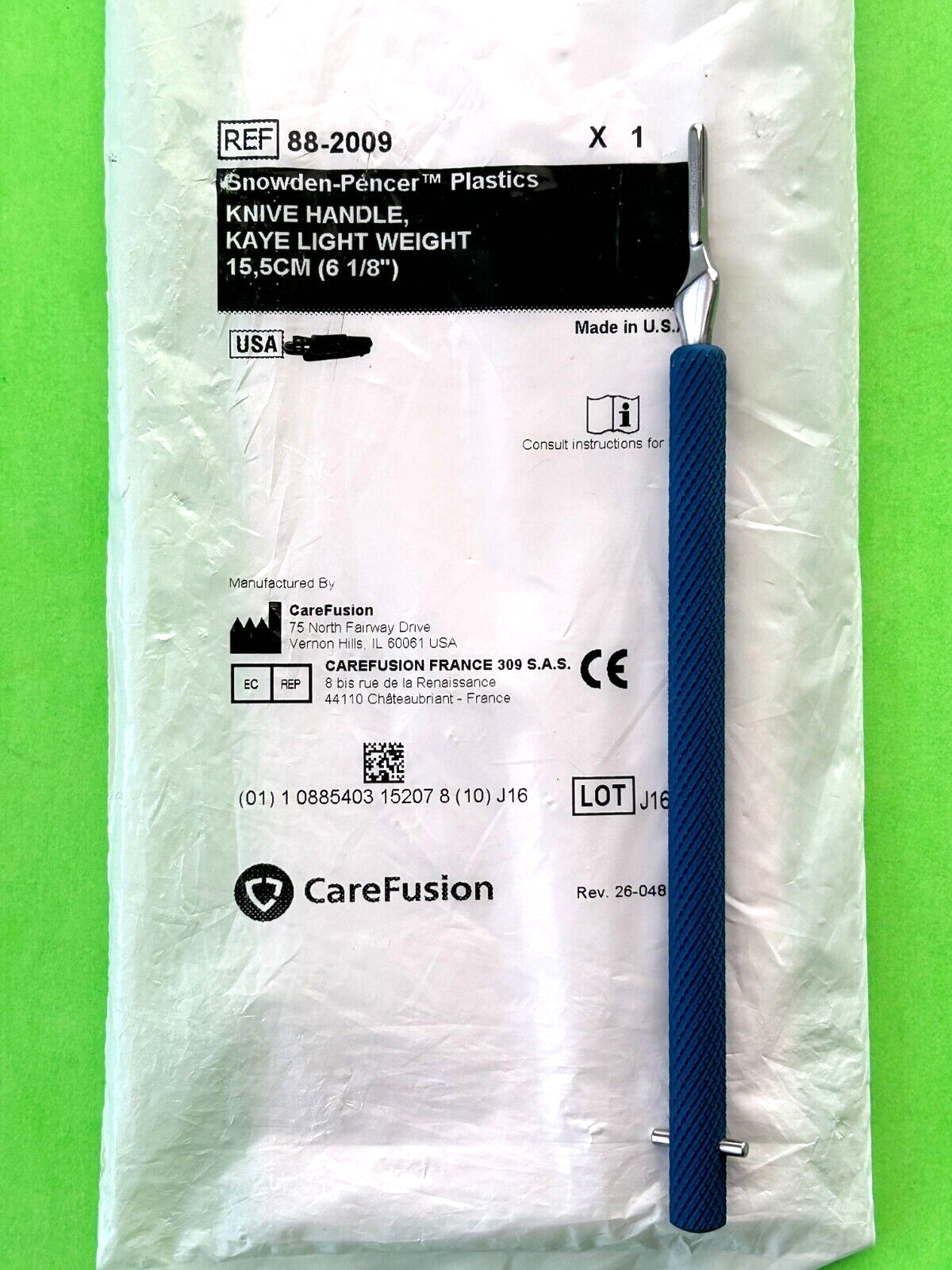 Snowden Pencer Surgical 88-2009 6-1/8" Knive Handle Kaye Light Weight