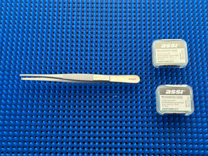 ASSI CAF-4 Clip Applying Forcep W/ 2 Packs of Microvascular Clamps ABB-22 V