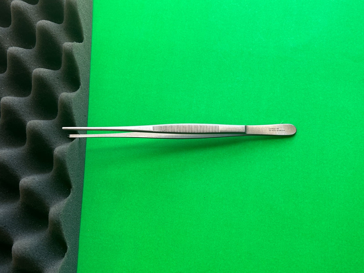 Codman 30-4155 30mm 1 x 2 Teeth Tissue Forceps 8"