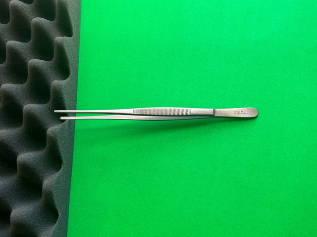 Codman 30-4155 30mm 1 x 2 Teeth Tissue Forceps 8"