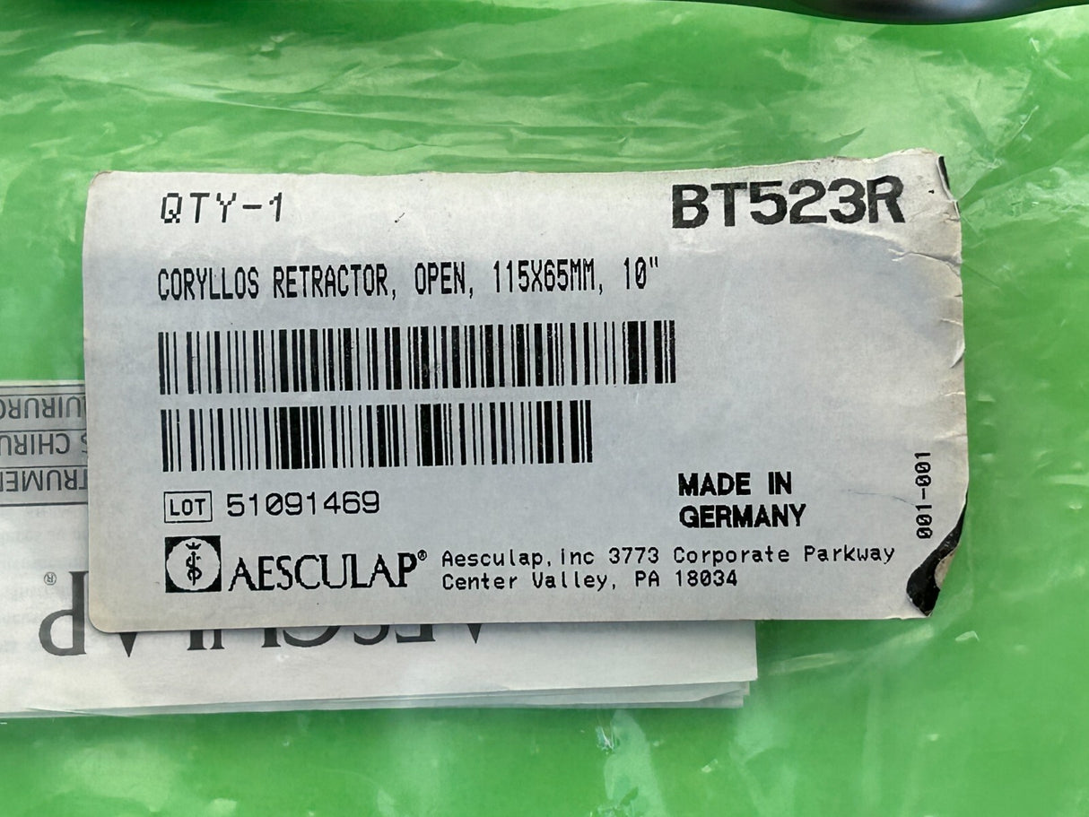 Aesculap Surgical 10" Coryllos Retractor 115x65mm