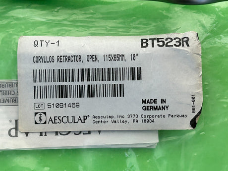 Aesculap Surgical 10" Coryllos Retractor 115x65mm