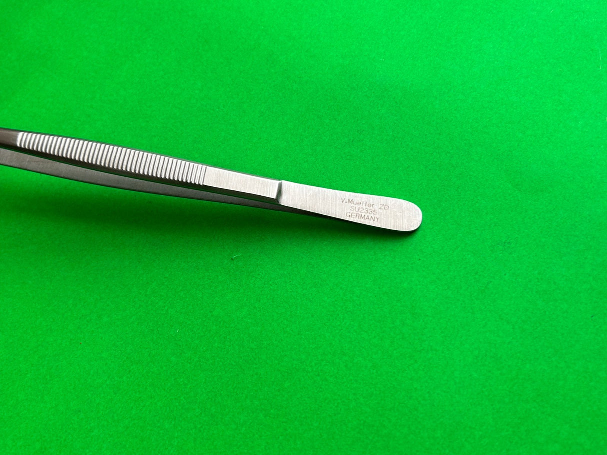 V.Mueller SU2335 Tissue Forceps 8" Straight 1x2 Stainless Steel Surgical