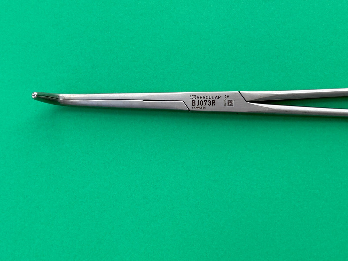 Aesculap MIXTER Ligature Forceps, angled 100 °, 11-1/2", serrated