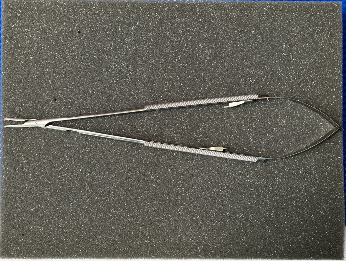 GEISTER 03-0330 Micro Streamline Needle Holder, w/Lock, Diamond Dust