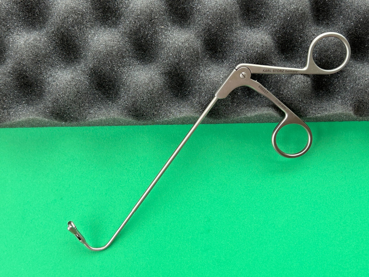 Karl Storz Surgical Double Spoon Forceps, Curved 110° Backwards