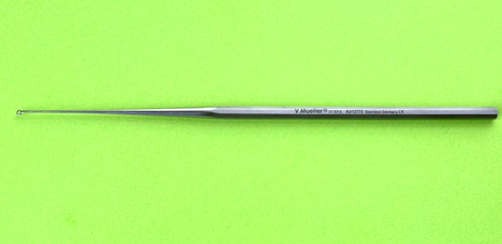 V.Mueller Surgical Paparella Ring Curette, Angled, 2mm