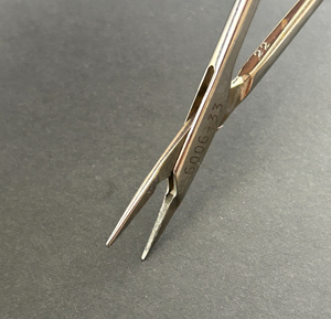 Scanlan 6006-33 Micro Needle Holders, 7-1/4'' Straight, Diamond Dust Jaws