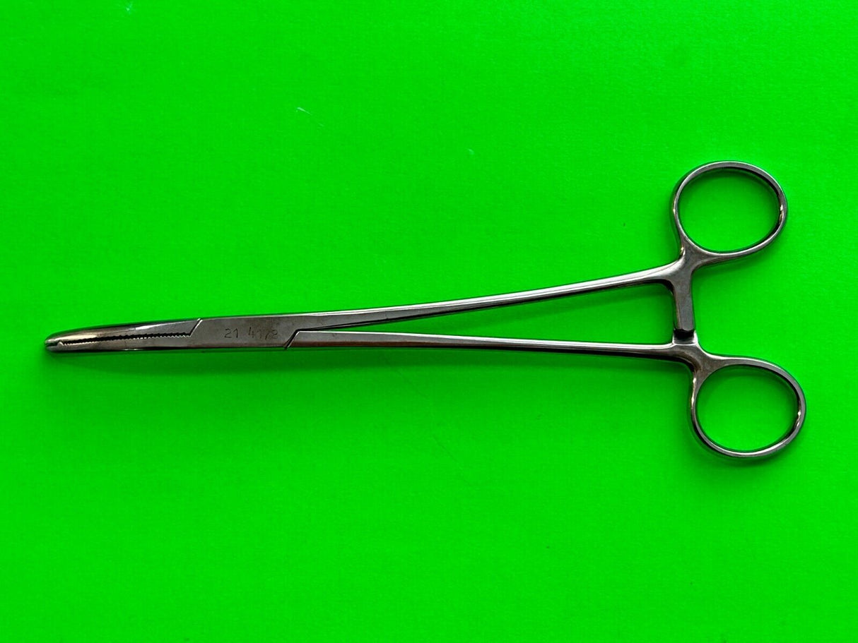 Pilling Surgical 21-4172 Heany Hysterectomy Forceps, Curved 21cm Single Tooth