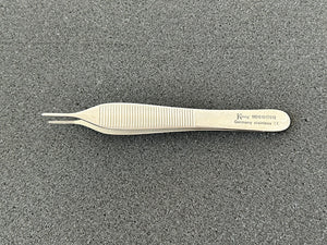 Konig MDS1017012 Adson Serrated Dressing Forceps, Micro, 4.75"