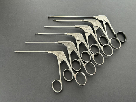 Acufex Set of 6 Micro Arthroscopic Instruments Punch & Graspers With Tray