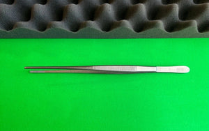 Codman 30-4138 Dressing Forceps 10" Straight Serrated 3mm Tip