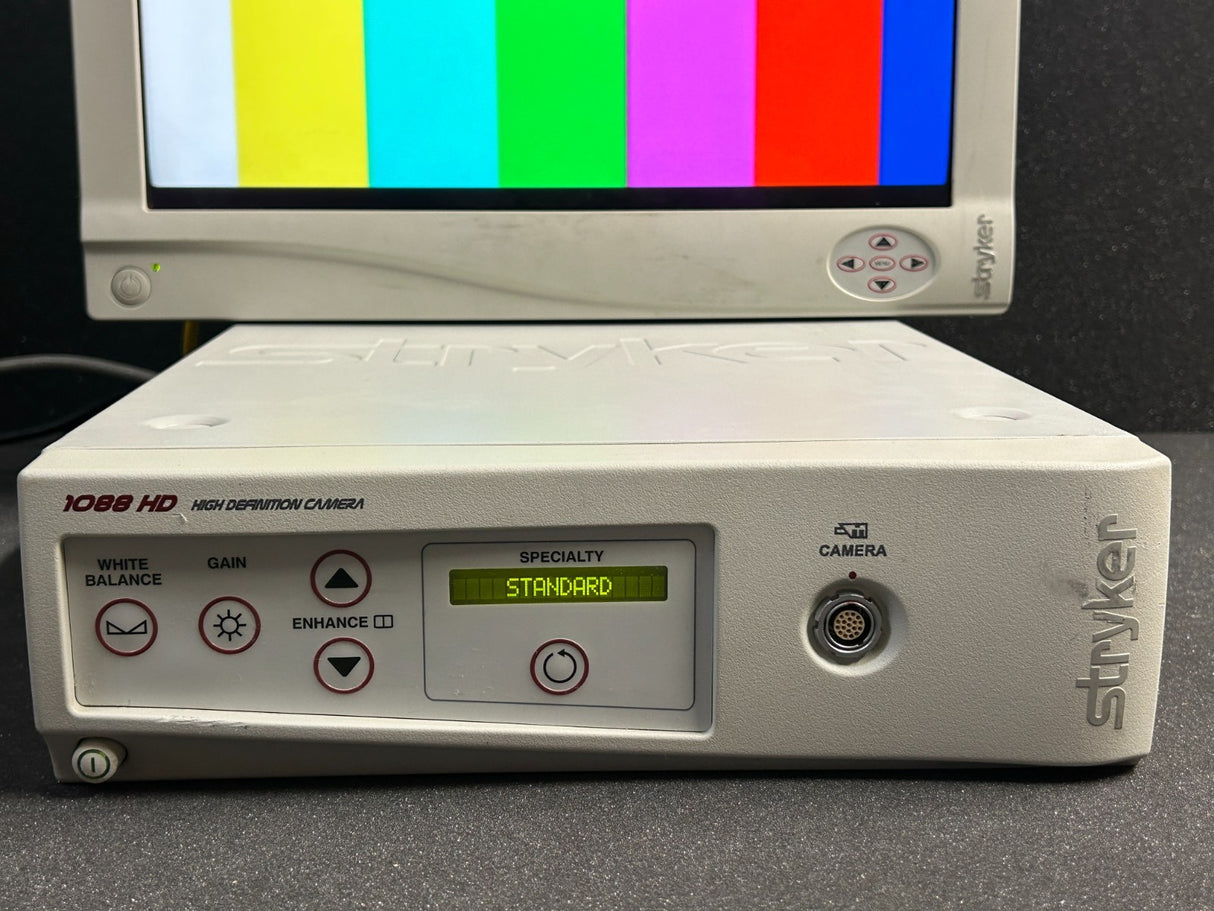 Stryker 1088 HD Camera Processor W/ Stryker 1088 HD Camera Head W/ Coupler SET