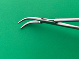 Aesculap Surgical Ligature Forceps, Curved, 10-1/4", Serrated