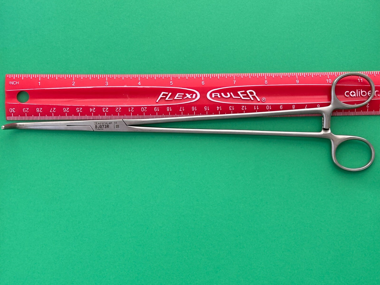 Aesculap MIXTER Ligature Forceps, angled 100 °, 11-1/2", serrated