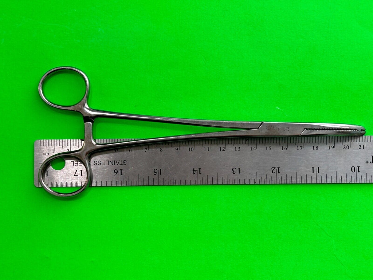 Pilling Surgical 21-4172 Heany Hysterectomy Forceps, Curved 21cm Single Tooth