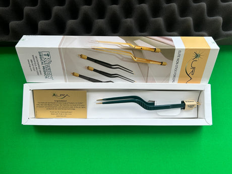 Kirwan 20-1613AU Reusable Yasargil Bayonet Bipolar Forceps, 6-1/4", 1.3mm Tip