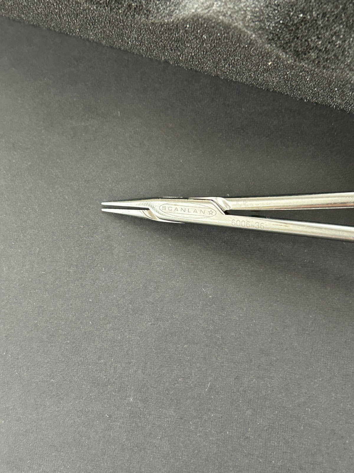 Scanlan 6006-36 Micro Needle Holder, 8-3/4" Straight, Diamond Dust Jaws