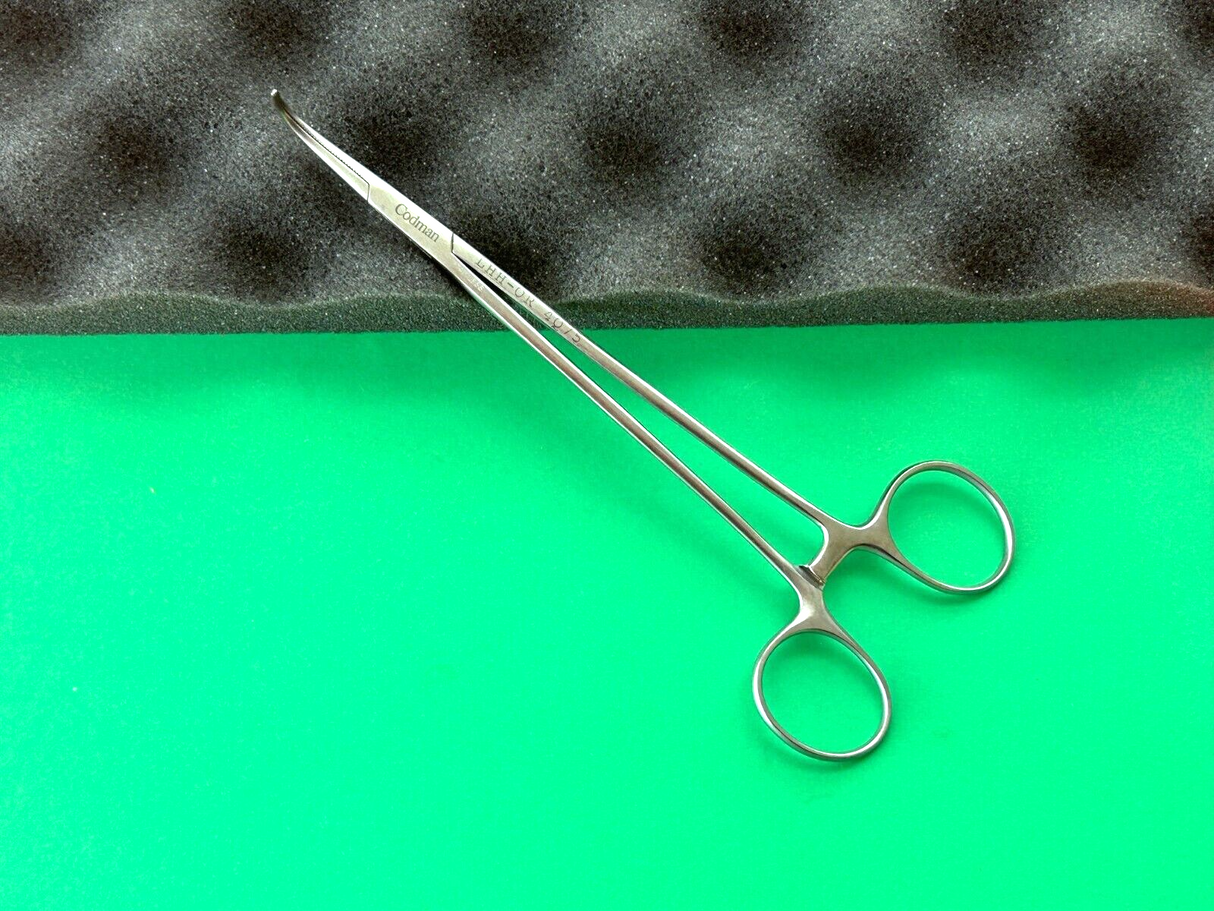 Codman Surgical 7-1/4" Artery Forceps, Curved, Serrated