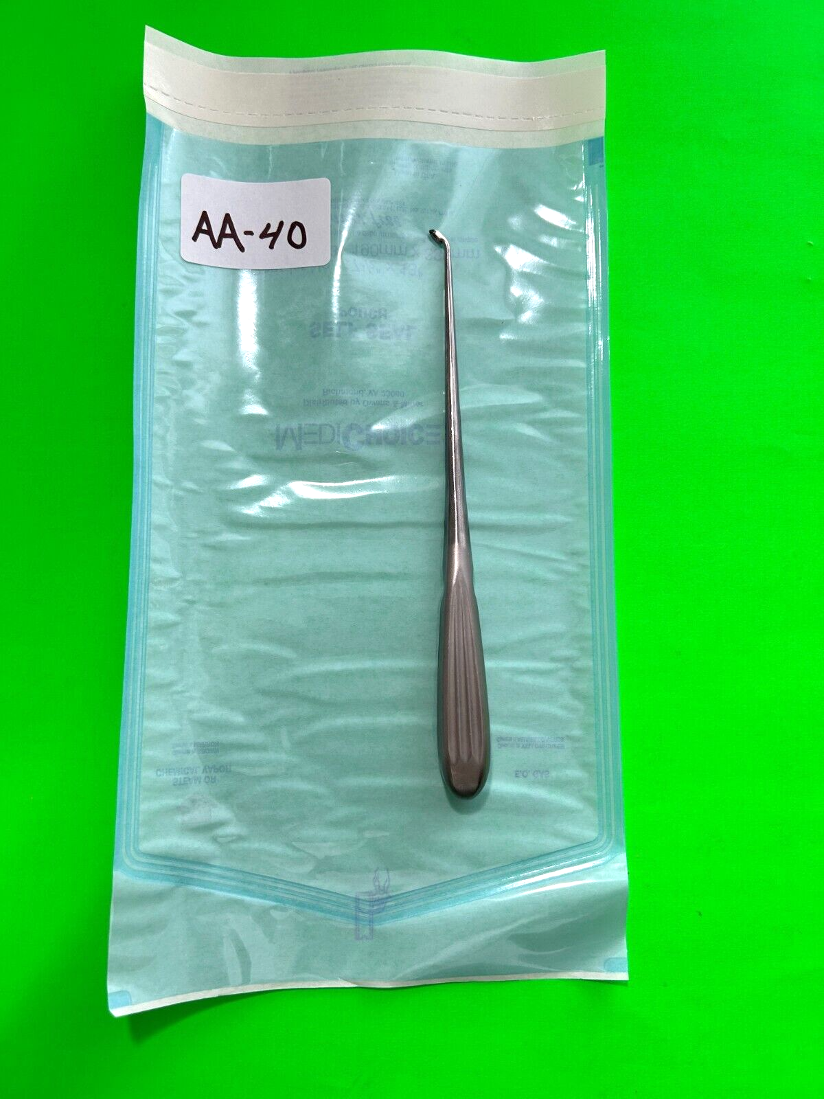 Jarit Surgical 240-090 Bruns Curette Oval Cup #1 Angled Tip