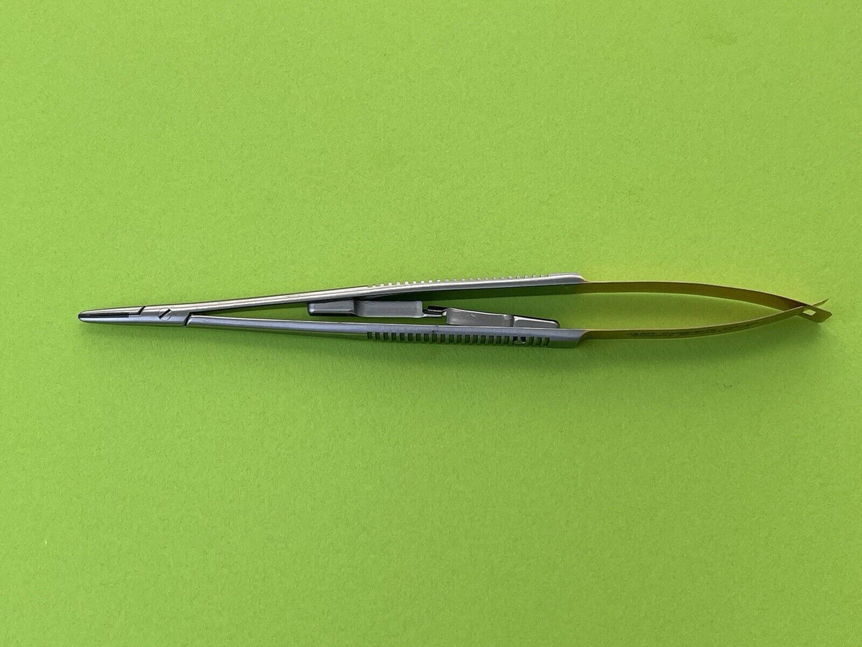 Jarit Surgical 5-3/4" Carb-Bite Castroviejo Needle Holder, Straight, TC, Lock