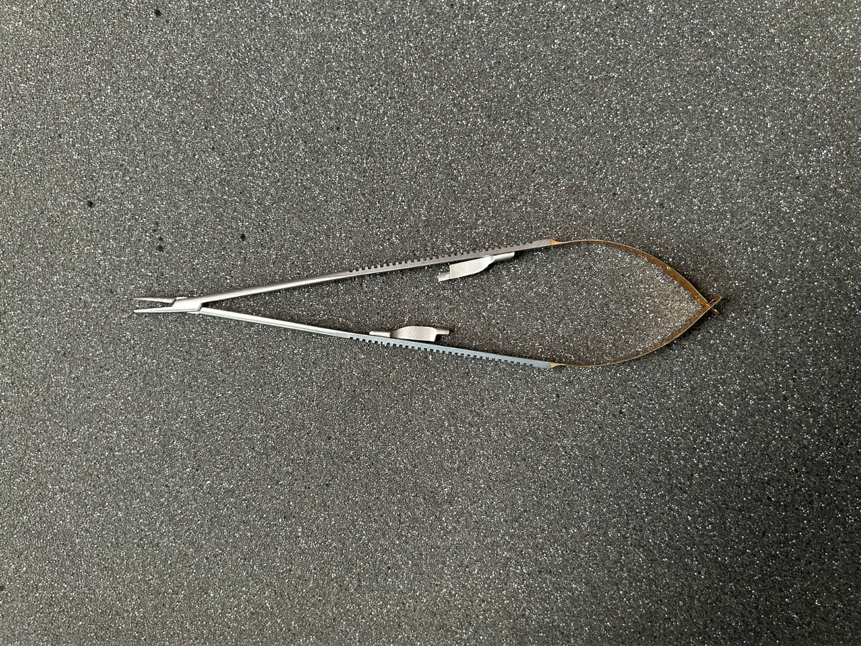 Jarit 121-228 Castroviejo Needle Holder, Carb-Bite, w/Lock 7-1/4', TC