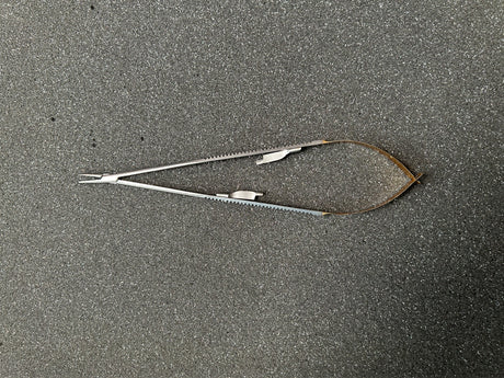 Jarit 121-228 Castroviejo Needle Holder, Carb-Bite, w/Lock 7-1/4', TC