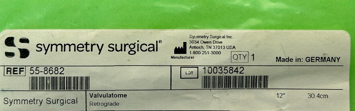 Symmetry Surgical 12" Retrograde Valvulatome