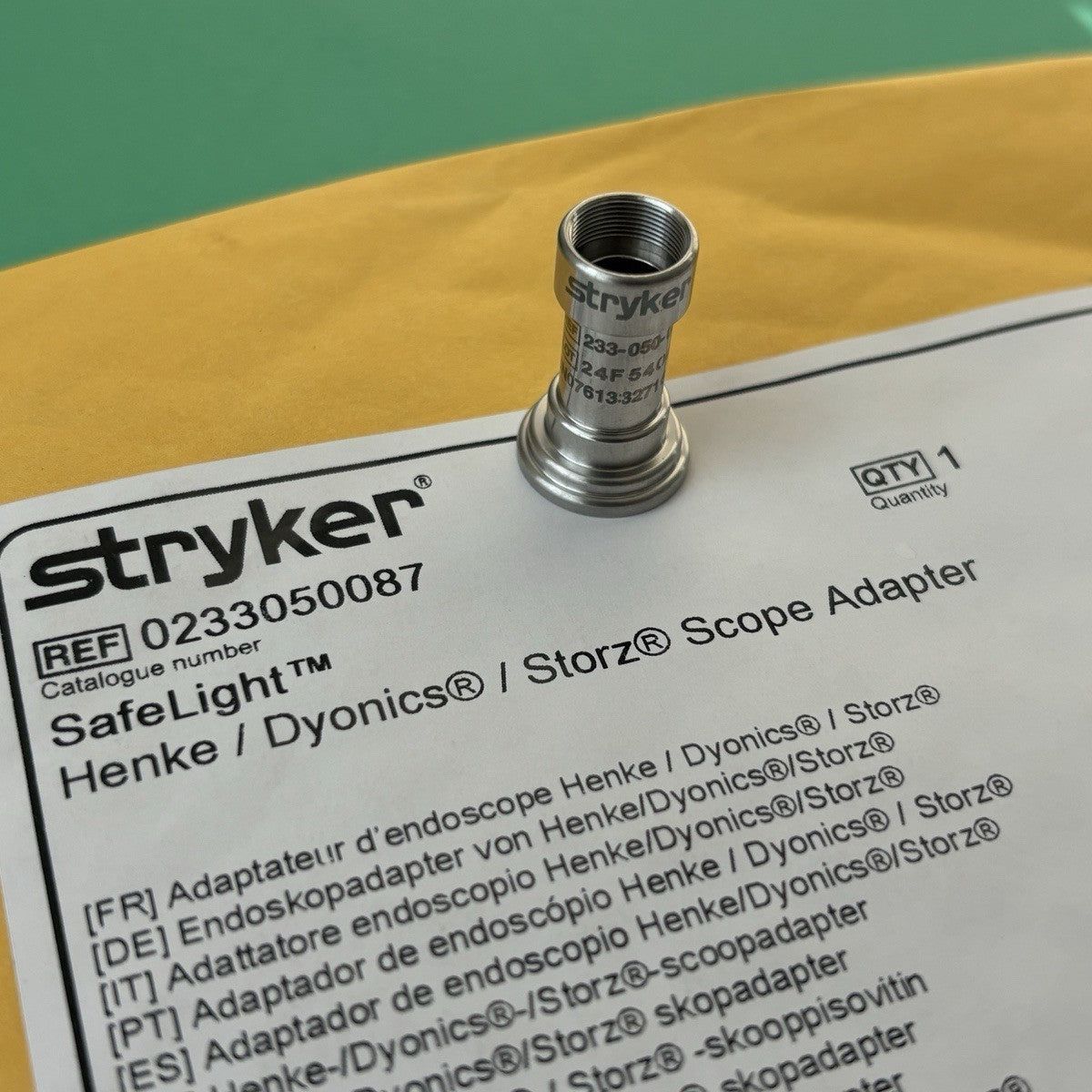 Stryker Safelight Henke/Dyonics/Storz Scope Adapter NEW – AMED CAPITAL