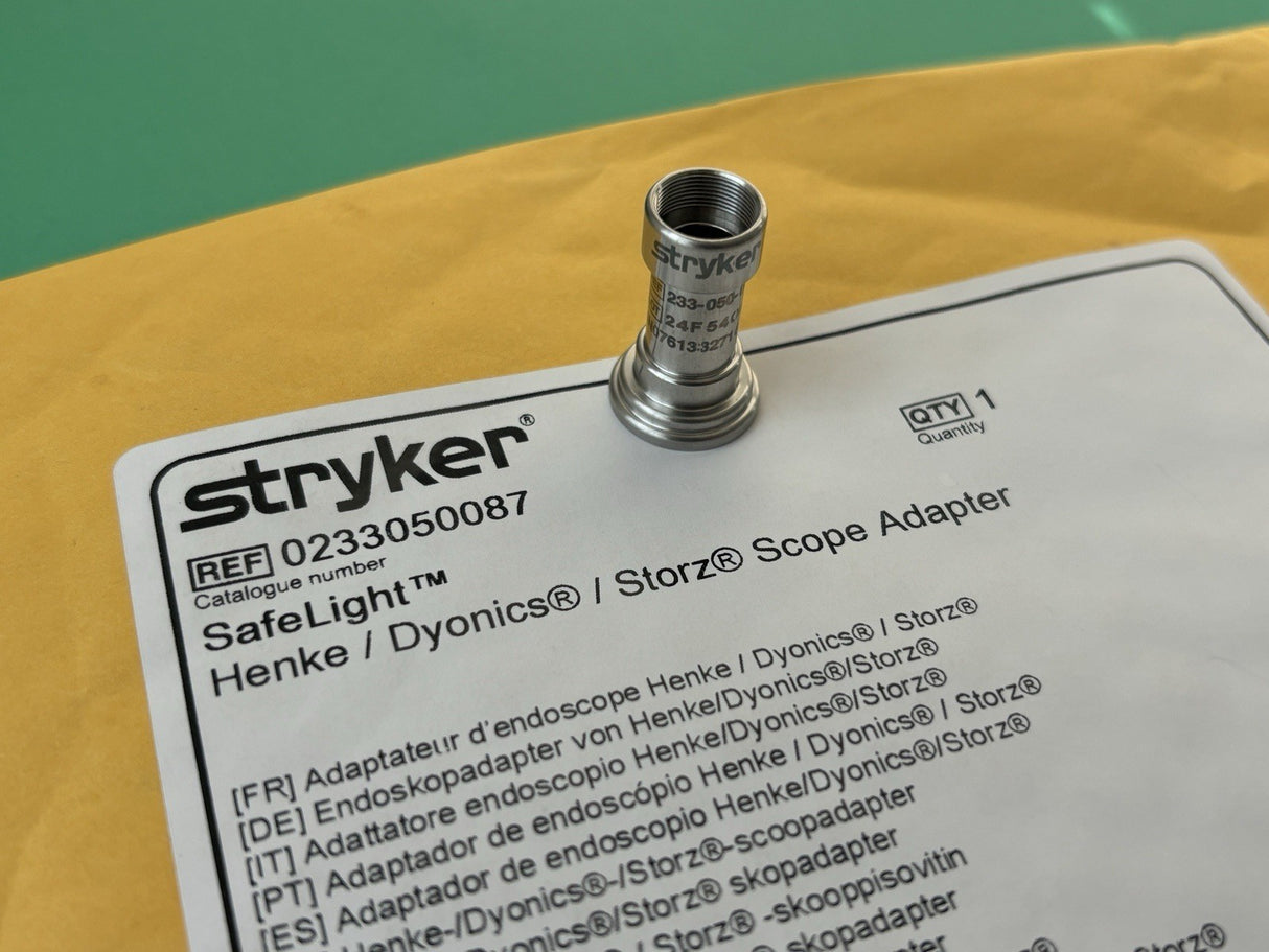 Stryker Safelight Henke/Dyonics/Storz Scope Adapter NEW