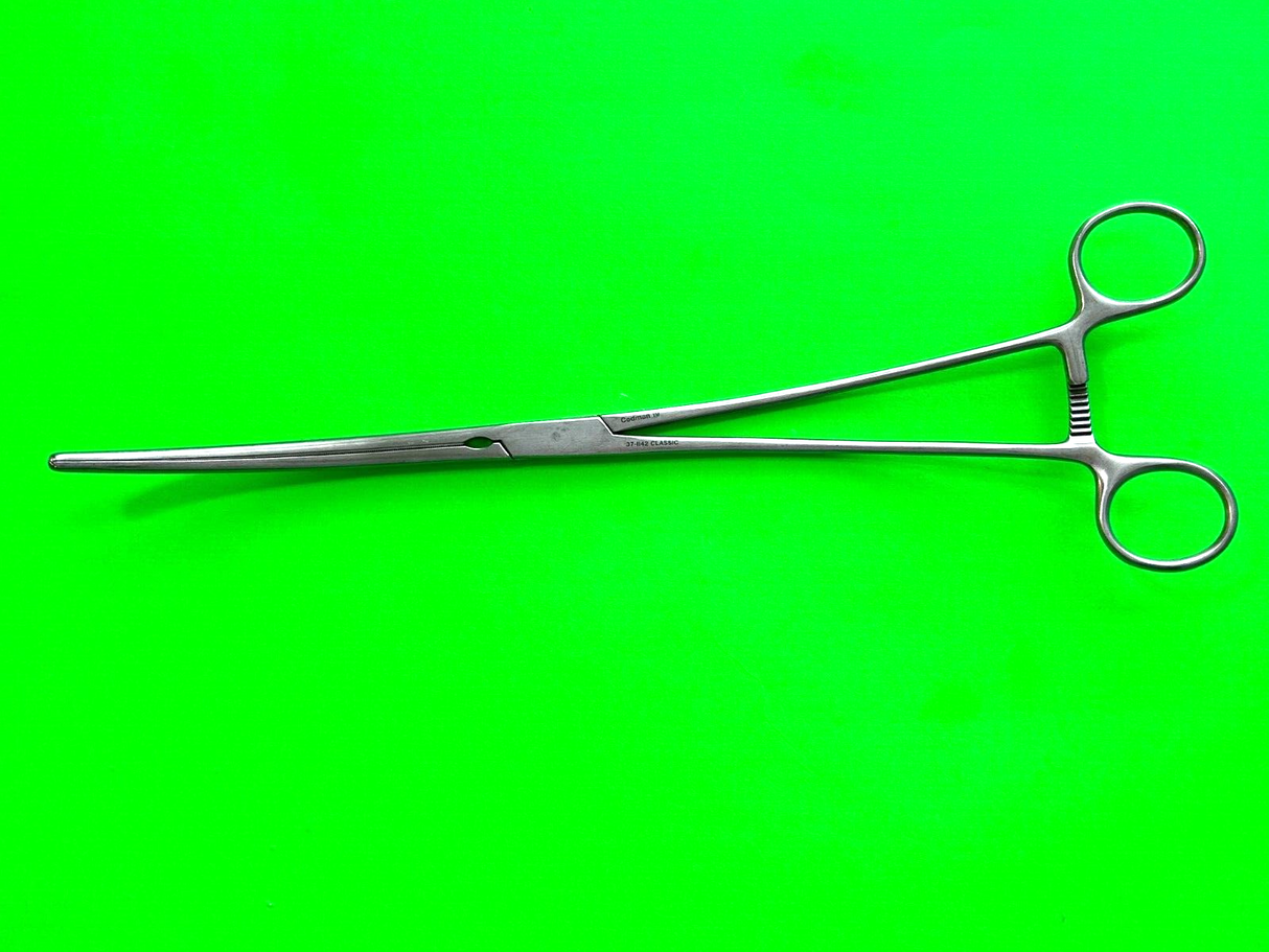 Codman Surgical 37-1142 Aorta Aneurysm Clamp, Curved 31cm