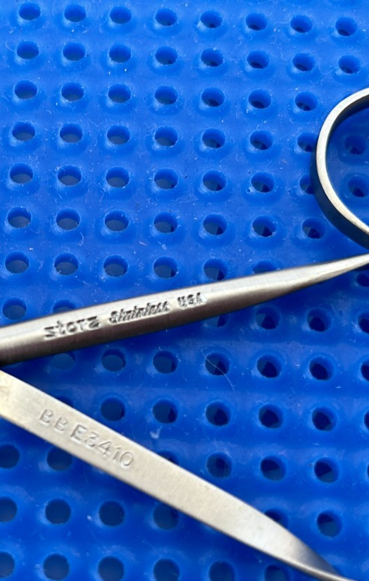 Karl STORZ Surgical E3410 Eye Scissors Straight Pointed Tips 4.25"