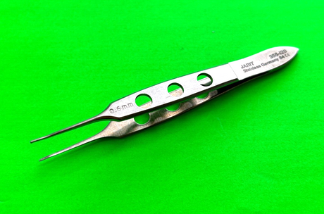 Jarit Surgical 355-120 Bishop Harmon Iris Forceps 1 x 2 Teeth 3-1/4"