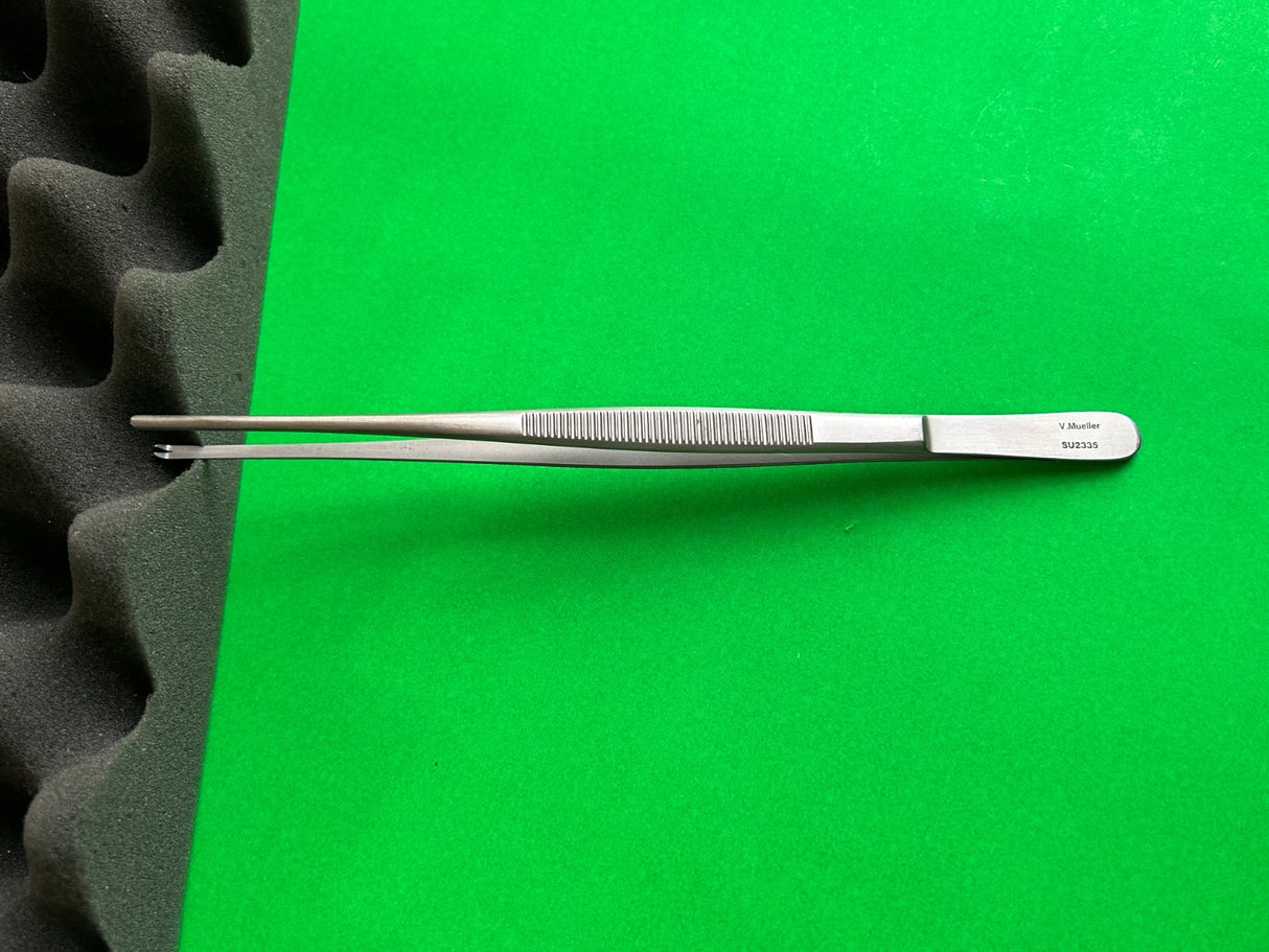 V. Mueller SU2335 Tissue Forceps 8" Straight 1x2