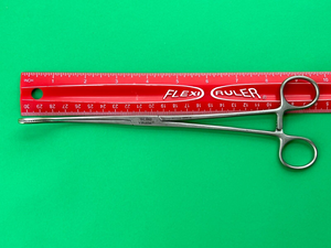 V.Mueller Surgical 9-5/8" Curved Foerster Sponge Forceps, Serrated Jaw