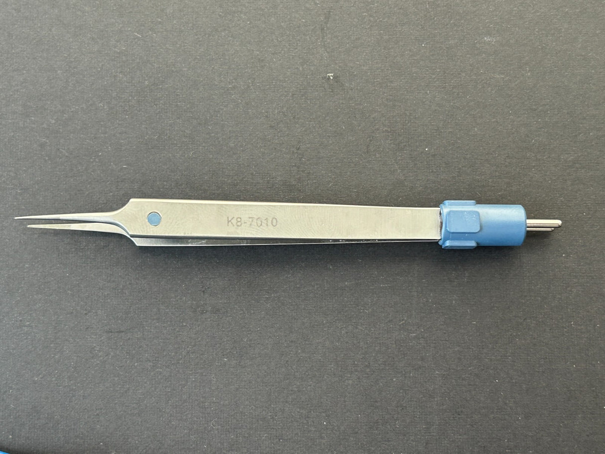 KATENA K8-7010 Jeweler Bipolar forceps 4'',straight, 0.4mm non-stick tip