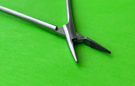 V.Mueller Surgical  7-1/8" Rochester Delicate TC Needle Holder, Straight