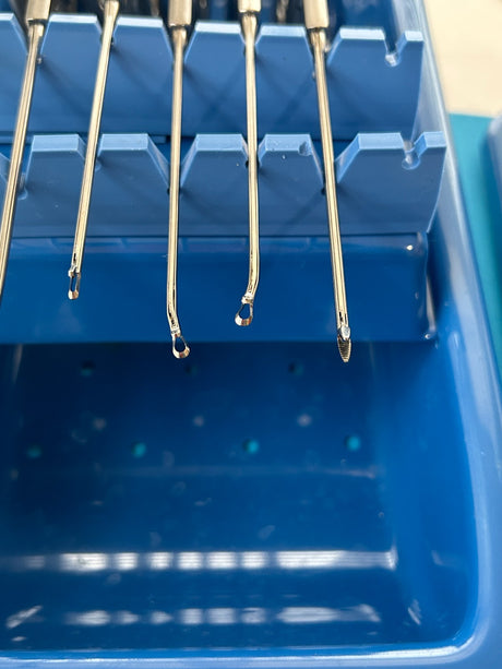 Acufex Set of 6 Micro Arthroscopic Instruments Punch & Graspers With Tray