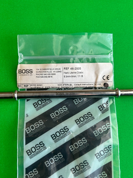 BOSS 46-2005 Hank Uterine Dilator 8.5mm - 9mm 17 - 18