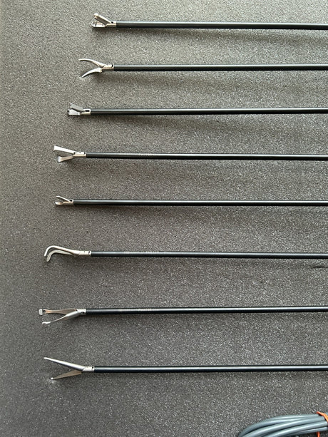 Aesculap 5mmx31cm Autoclavable QuickSnap Laparoscopy Set of 8 w Karl Storz Cord
