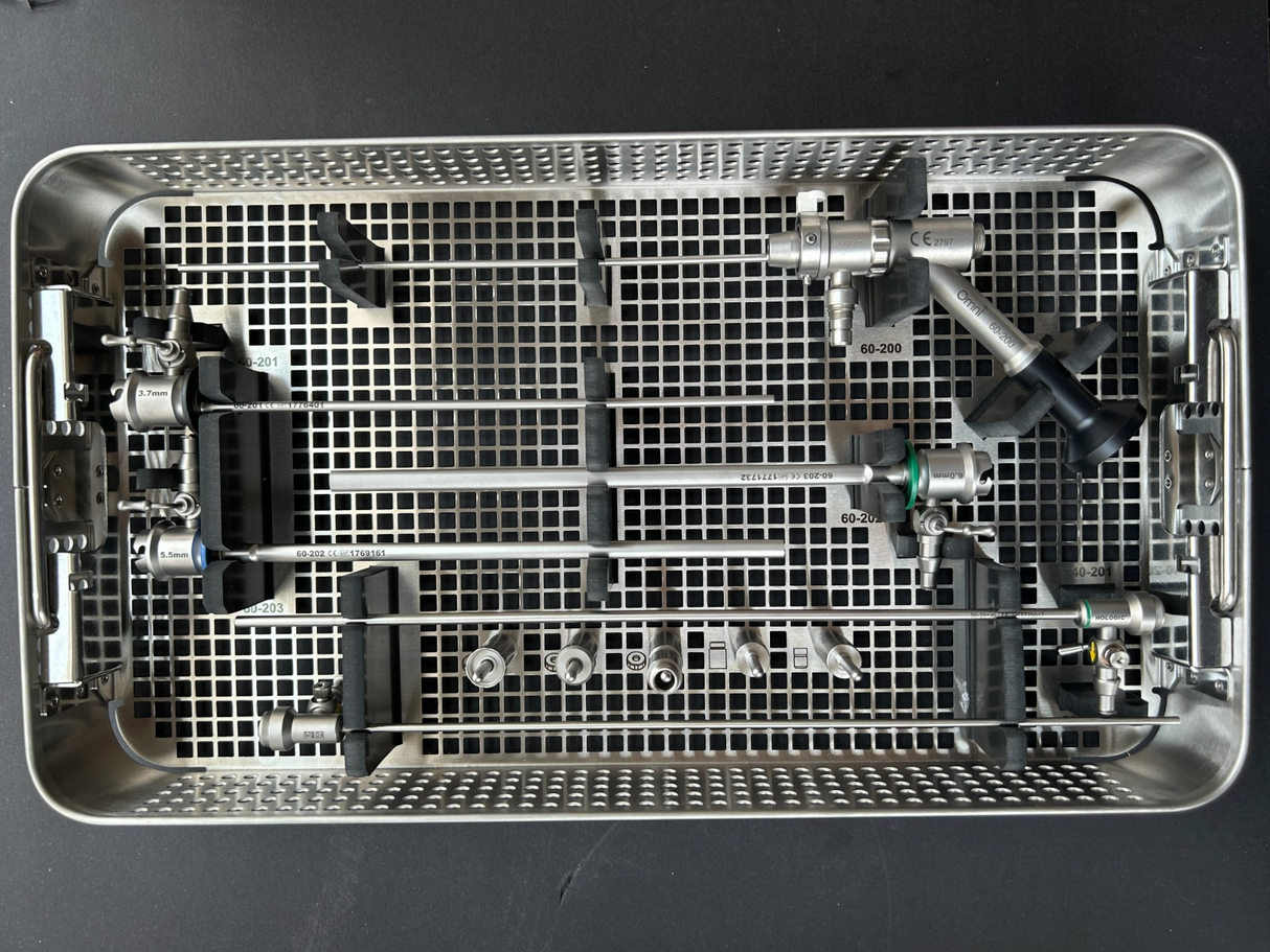 Hologic Omni 60-200 0° Hysteroscope Set W/ Sheaths, Karl Storz Adapter & Tray