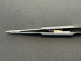 Pilling 424180 Barraquer Needle Holder, Delicate, Curved, w/ Lock, Smooth