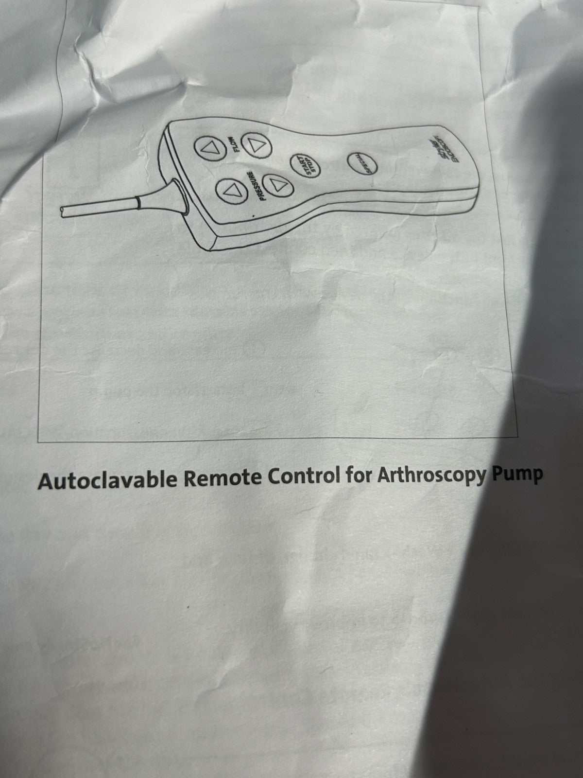 Stryker 350-220-000 FloControl Arthroscopy Pump Remote Hand Controller