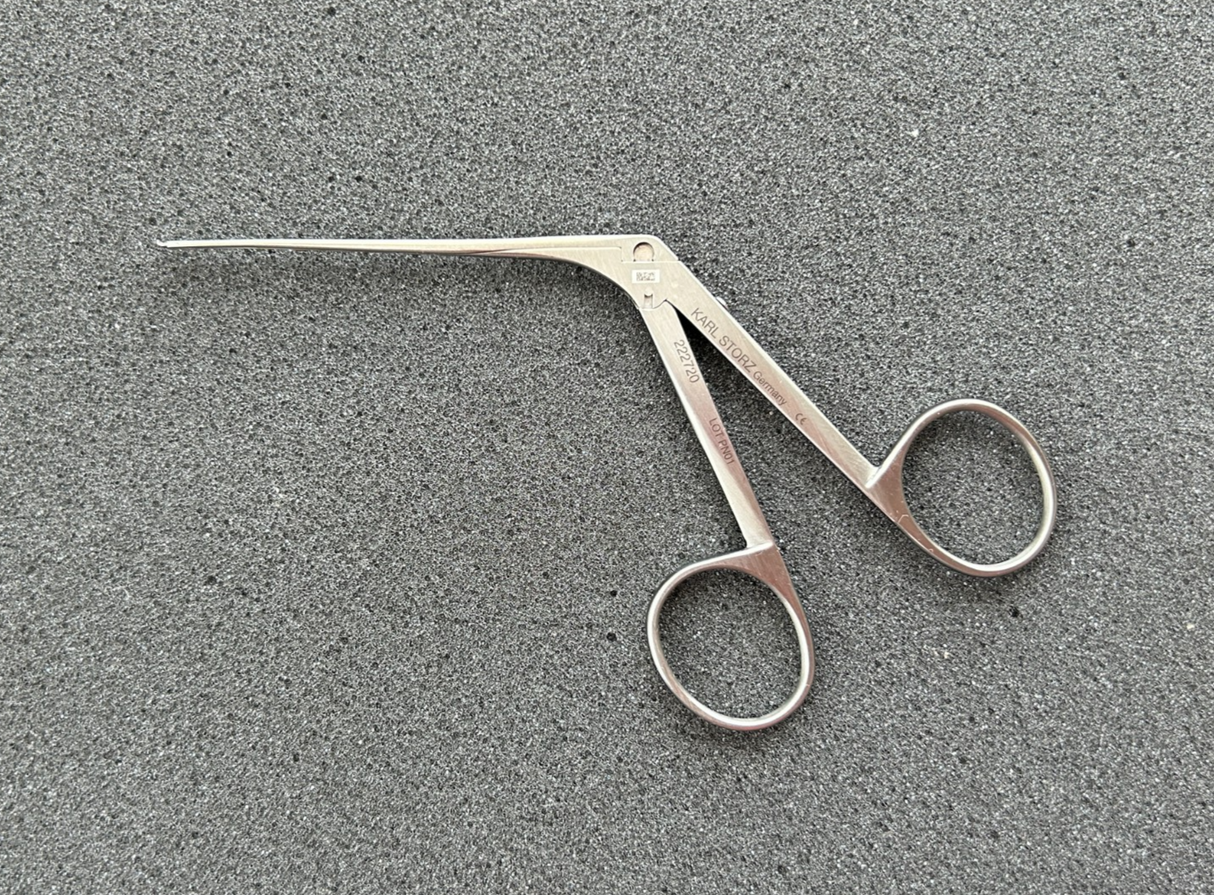 Karl Storz 222720 Scissors, curved to left, 7.5 cm