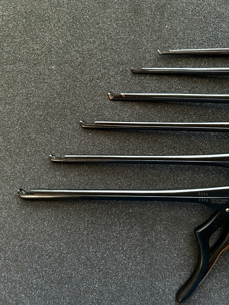 Aesculap Detachable Kerrison Rongeur/Punch 40° Up 1.5mm-6mm Set of 6 Spine/Neuro